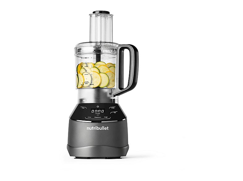 Batidora de vaso - nutribullet Triple Prep System, 1.500 W, Jarra de 1.8 l, Procesador de 1.65 l, Vasos portátiles de 0.9 l y 0.7 l, Táctil, Negro — foto 4