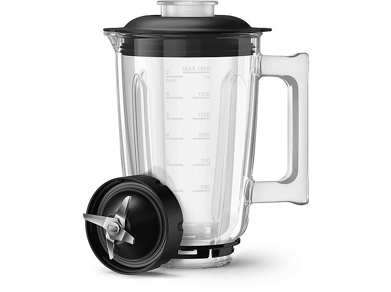 Batidora de vaso - PHILIPS HR3760/00, 1500 W, 2 l, Inox — foto 3