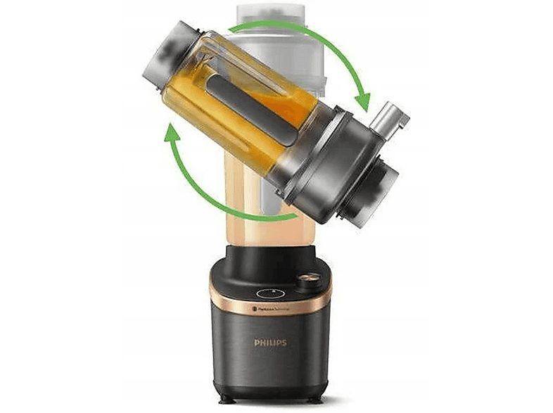 Batidora de vaso - PHILIPS HR3770/00, 1500 W, 2000 ml, Negro, Cobre — foto 2