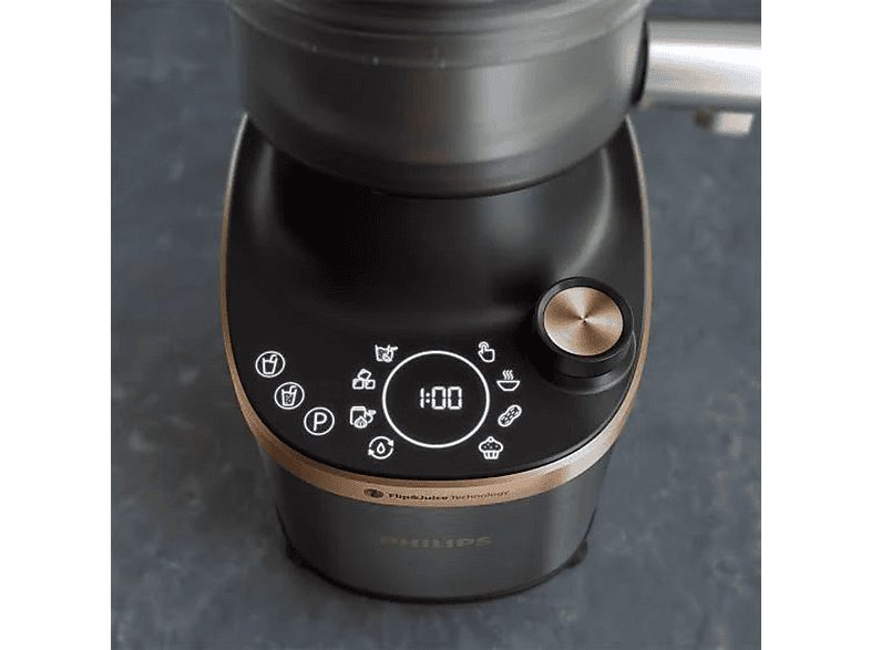 Batidora de vaso - PHILIPS HR3770/00, 1500 W, 2000 ml, Negro, Cobre — foto 5