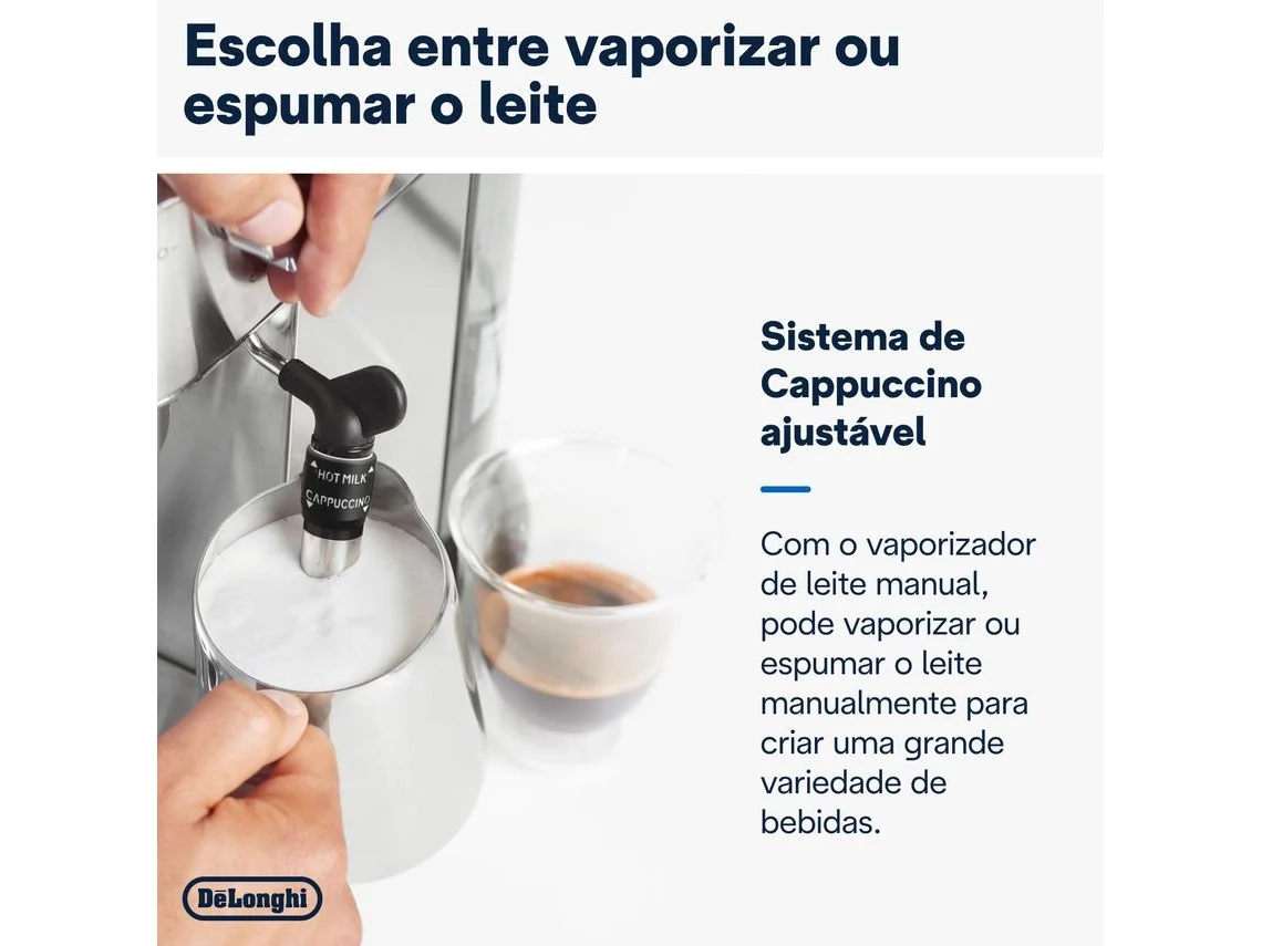 Cafetera DELONGHI Dedica Style EC685.M (15 bar - Gris) — foto 5