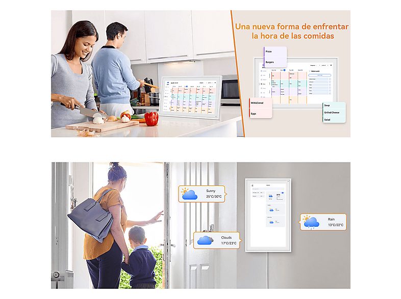 Calendario electrónico - TABWEE P15 Calendario Digital, Blanco — foto 11
