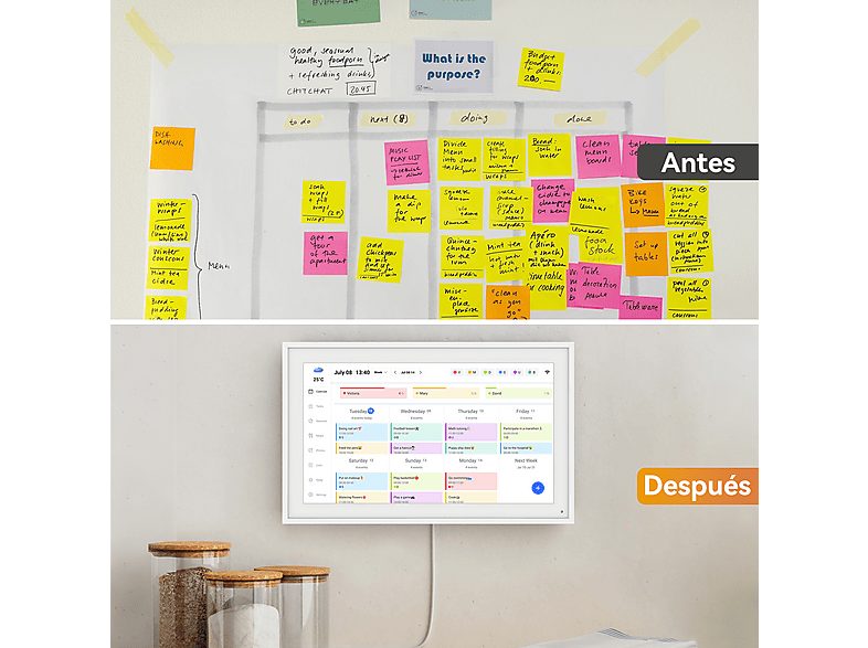 Calendario electrónico - TABWEE P15 Calendario Digital, Blanco — foto 9