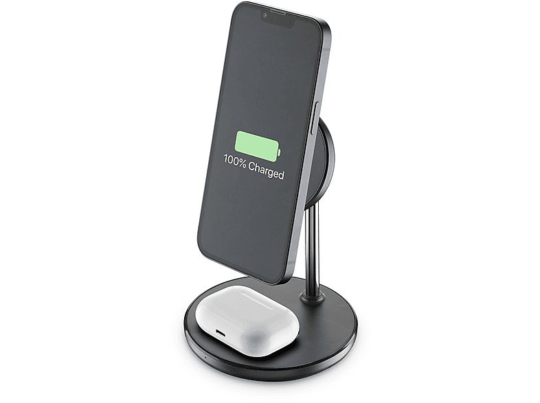 CELLULARLINE Cargador inalámbrico - CELLULARLINE MAGSF2IN11WIRK, 7.5 W, 0 puertos, Negro