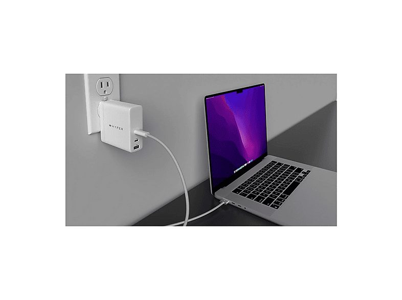 Cargador para portátil - HYPER HJG140WW, Blanco — foto 4