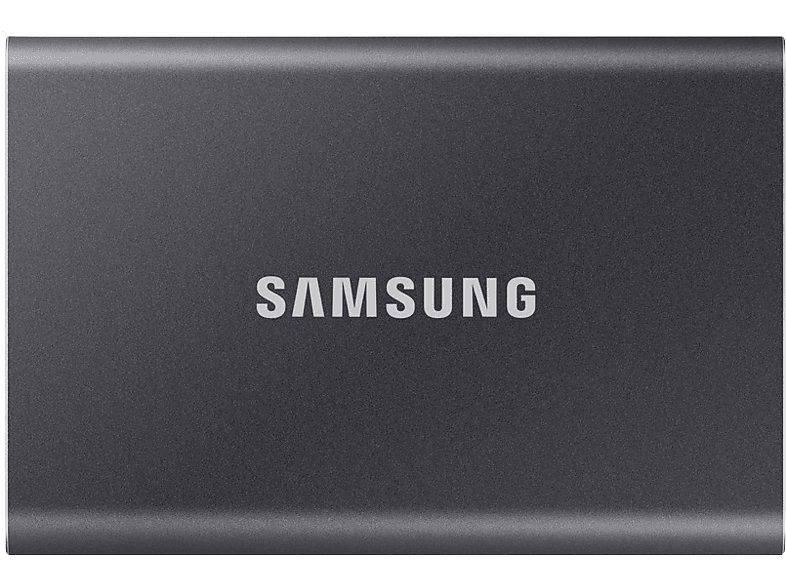 Disco duro externo 1 TB - Samsung T7 MU-PC1T0T/WW, SSD, Hasta 1050 MB/s, USB 3.2 Gen.2 (10Gbps), Gris