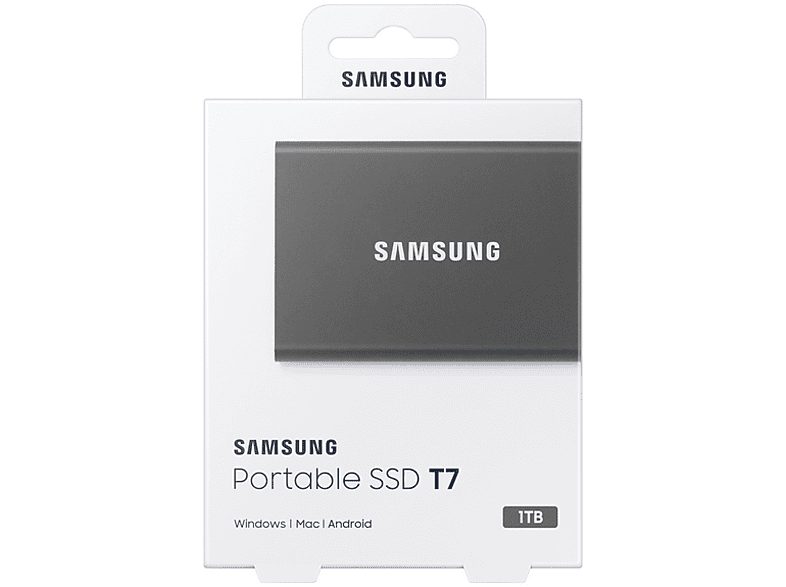 Disco duro externo 1 TB - Samsung T7 MU-PC1T0T/WW, SSD, Hasta 1050 MB/s, USB 3.2 Gen.2 (10Gbps), Gris — foto 6