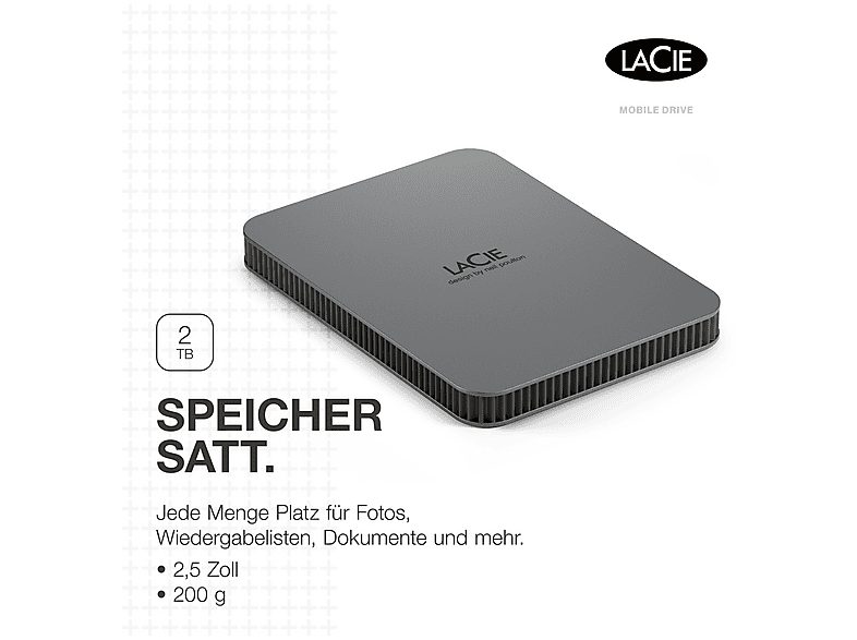 Disco duro externo 2 TB - LACIE STLR2000400, 2,5 HDD — foto 4