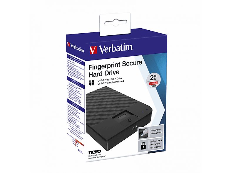 Disco duro externo 2 TB - VERBATIM 53651, 2,5 ", HDD, Negro — foto 4