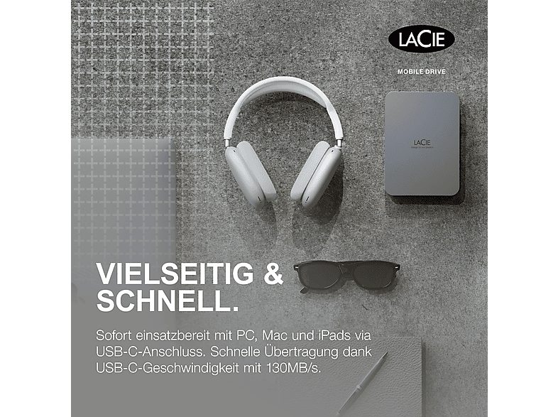 Disco duro externo 4 TB - LACIE STLR4000400, 2,5 ", HDD, Gris — foto 9