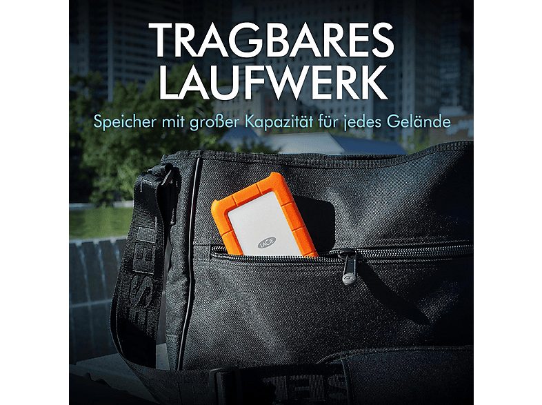 Disco duro externo 5 TB - LACIE STJJ5000400, 2,5 ", HDD, Plateado + naranja — foto 7