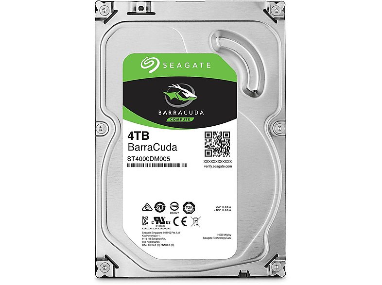 Disco duro interno 4 TB - SEAGATE ST4000DM004, Interno, Gainsboro