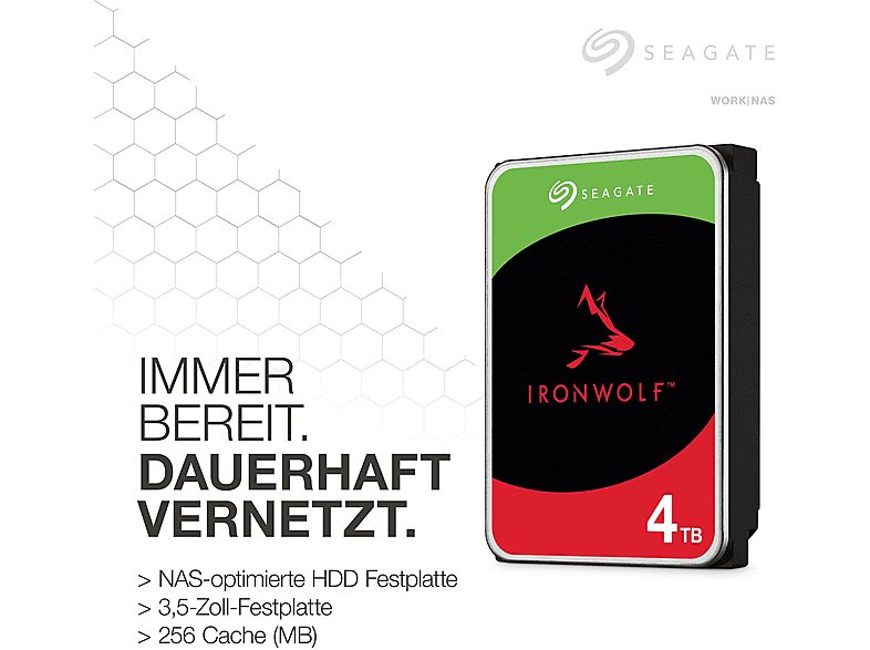 Disco duro interno 4 TB - SEAGATE ST4000VN006, Interno, 300 — foto 2