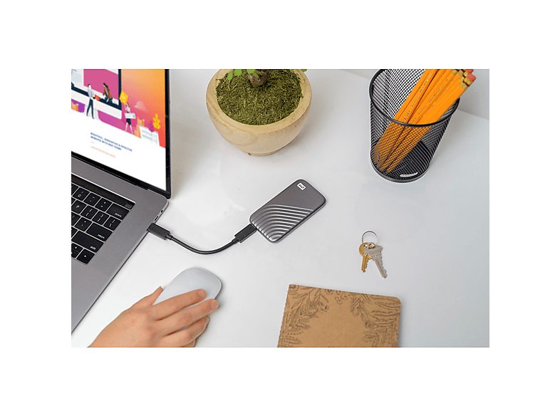 Disco duro SSD externo 1 TB - WD My Passport SSD, Portátil, Lectura 1050 MB/s, USB 3.2, Para Windows y Mac, Gris — foto 9