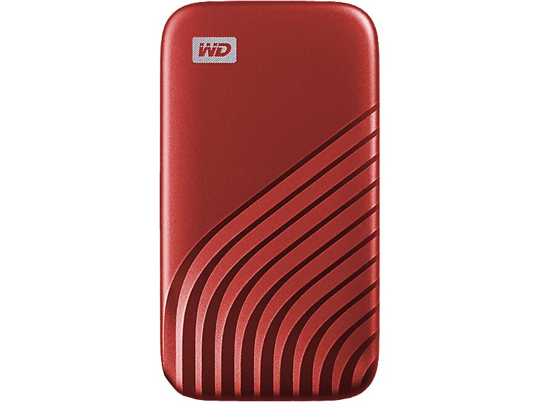 Western Digital Disco duro SSD externo 1 TB - WD My Passport SSD, Portátil, Lectura 1050 MB/s, USB 3.2, Para Windows y Mac, Rojo