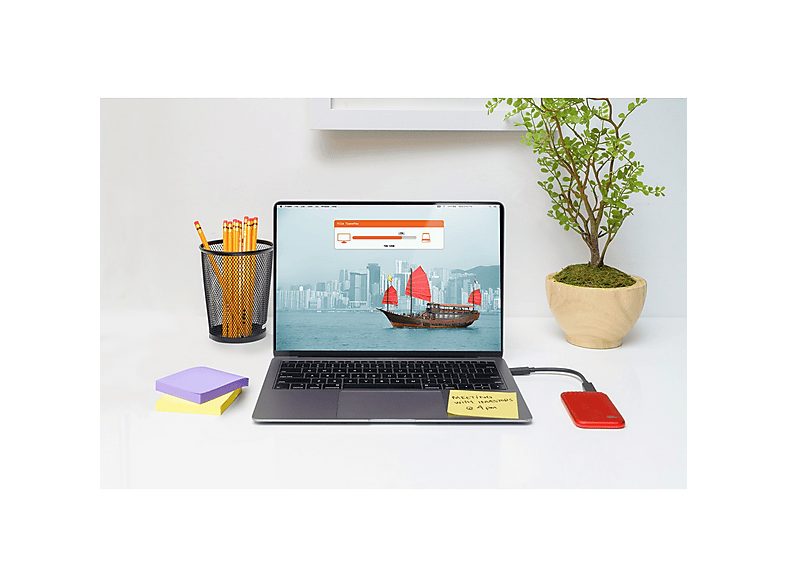 Disco duro SSD externo 1 TB - WD My Passport SSD, Portátil, Lectura 1050 MB/s, USB 3.2, Para Windows y Mac, Rojo — foto 8