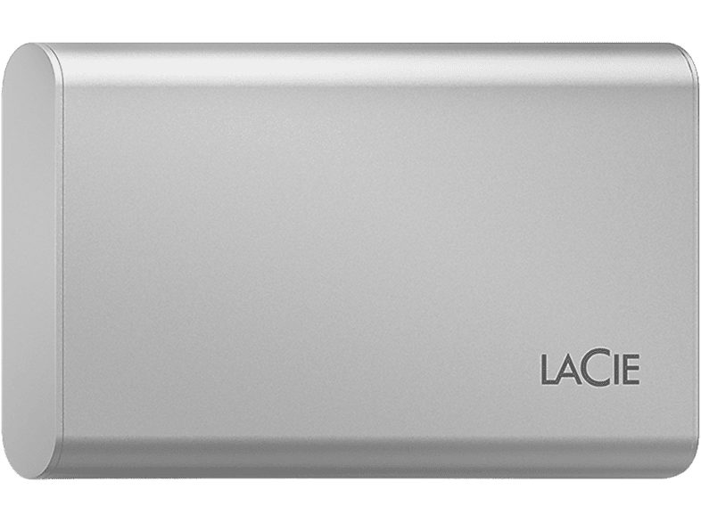 Disco duro SSD externo 1TB - LaCie V2, USB-C, 1.050 MB/s, Plata