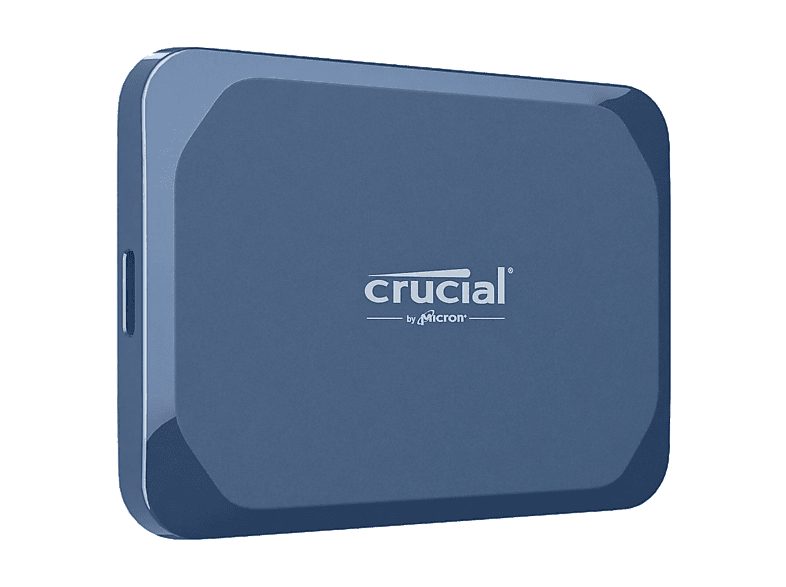 Disco duro SSD externo 2TB - Crucial X10 Portable SSD, Velocidad de lectura hasta 2100 MB/s, IP65, Azul