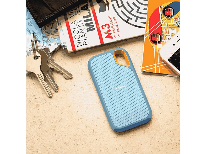 Disco duro SSD externo 2TB - SanDisk Extreme Portable SSD, 2.5", Hasta 1050 MB/s, NVMe, USB 3.2, IP65, Azul — foto 7
