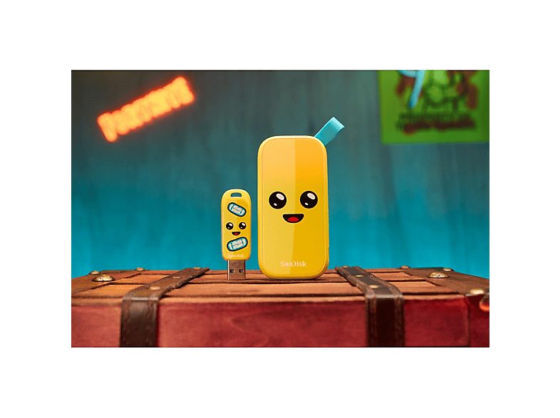 Disco duro SSD externo 2TB - Sandisk Fortnite® Portable SSD, edición Banano, Peely, Hasta 800 MB/s, USB 3.2, Amarillo — foto 6