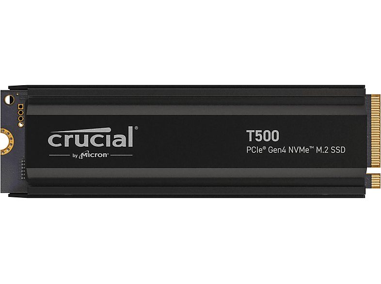 Disco duro SSD interno 1 TB - CRUCIAL Isco duro interno solido ssd crucial t500 1tb pcie nvme 4.0 x4 con hs, Interno, Not available