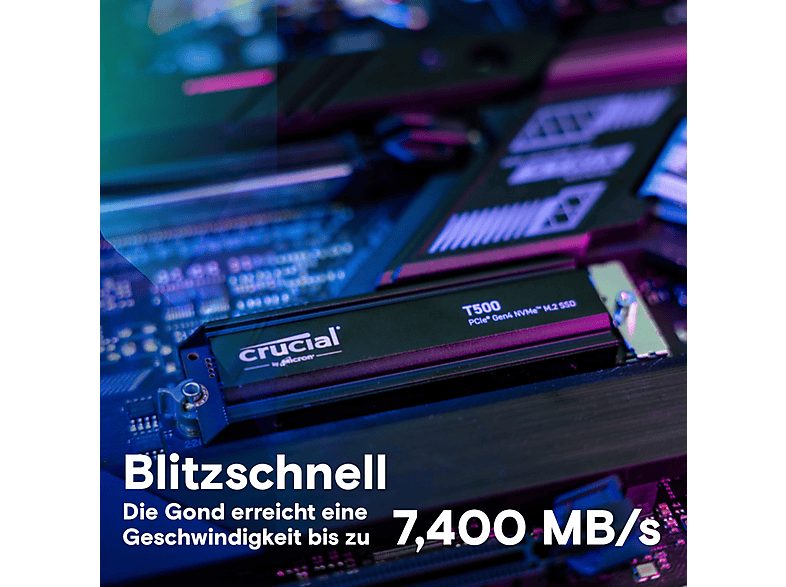 Disco duro SSD interno 1 TB - CRUCIAL Isco duro interno solido ssd crucial t500 1tb pcie nvme 4.0 x4 con hs, Interno, Not available — foto 7