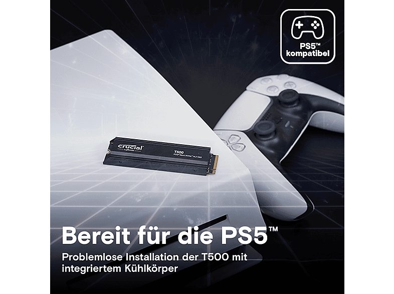 Disco duro SSD interno 1 TB - CRUCIAL Isco duro interno solido ssd crucial t500 1tb pcie nvme 4.0 x4 con hs, Interno, Not available — foto 8