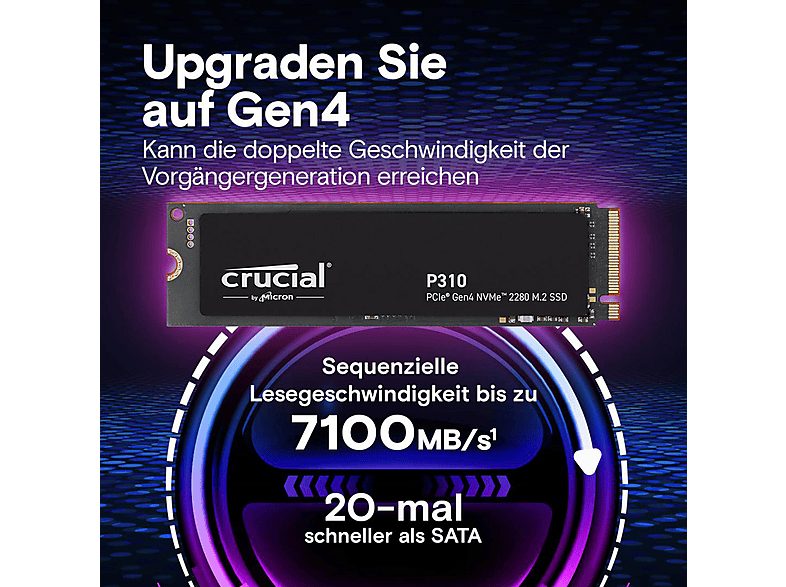 Disco duro SSD interno 1 TB - CRUCIAL P310 NVMe, Interno, Negro — foto 7