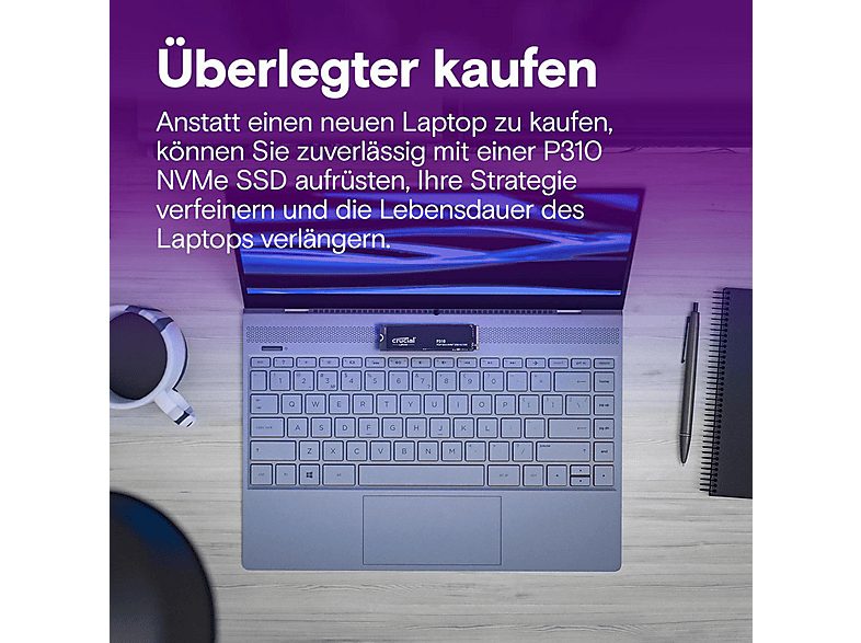 Disco duro SSD interno 1 TB - CRUCIAL P310 NVMe, Interno, Negro — foto 8