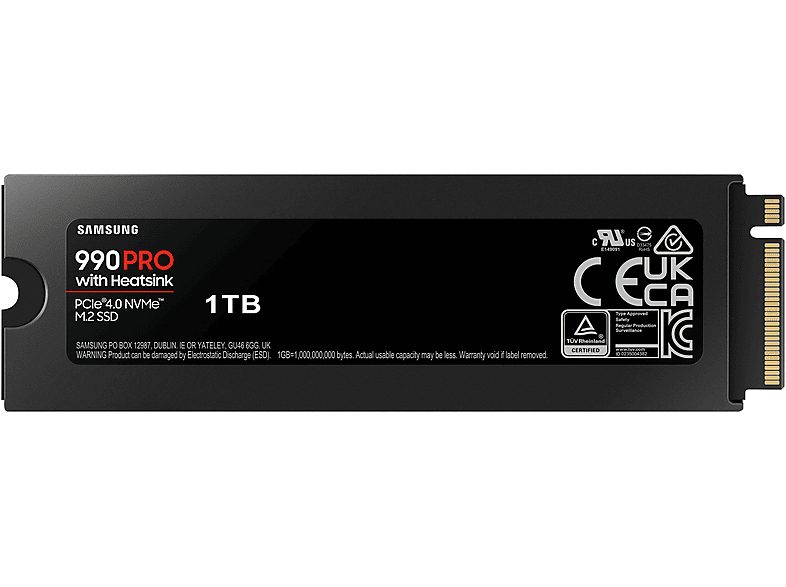 Disco duro SSD interno 1 TB - Samsung 990 PRO M.2, MZ-V9P1T0CW, PCI Express 4.0, 7450 MB/s, 6900 MB/s, Negro — foto 2