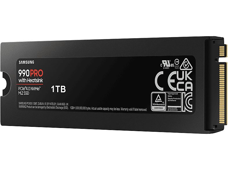 Disco duro SSD interno 1 TB - Samsung 990 PRO M.2, MZ-V9P1T0CW, PCI Express 4.0, 7450 MB/s, 6900 MB/s, Negro — foto 4
