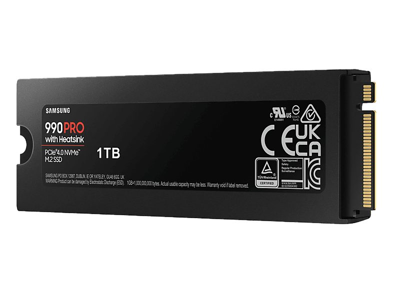 Disco duro SSD interno 1 TB - Samsung 990 PRO M.2, MZ-V9P1T0GW, PCI Express 4.0, 7450 MB/s, 6900 MB/s, Negro — foto 4