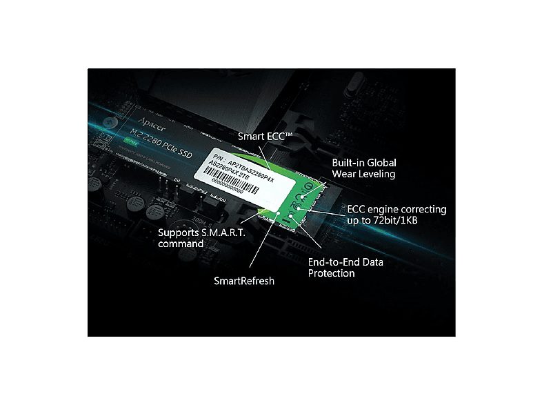Disco duro SSD interno 1000 GB - APACER AP1TBAS2280P4X-1, Interno — foto 3