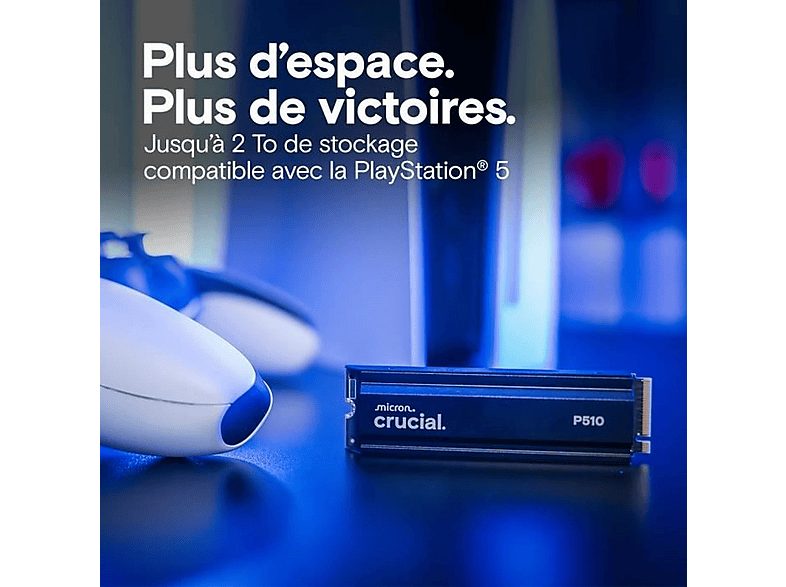 Disco duro SSD interno 2 TB - CRUCIAL P510 PCIe Gen5 NVMe con Heatsink, Interno, Negro — foto 4
