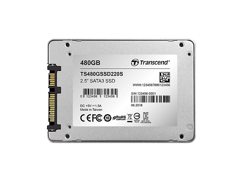 Disco duro SSD interno 480 GB - TRANSCEND TS480GSSD220S, Interno, Aluminio — foto 4
