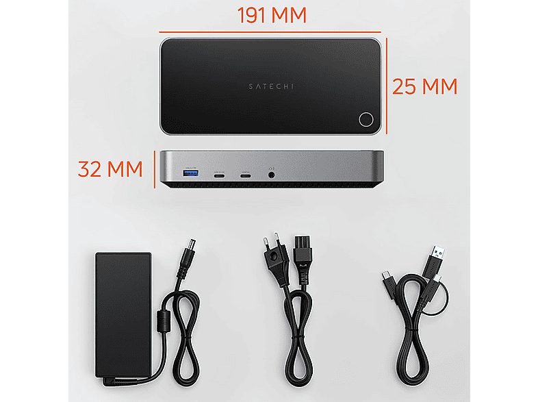 Docking de carga - SATECHI 4K Multi-Screen, 4 puertos, Gris — foto 3