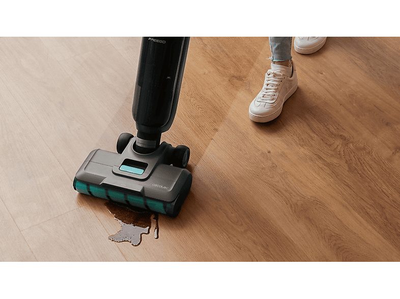 Fregona eléctrica - Cecotec FreeGo Wash&Vacuum Spray, Aspira y friega, 250 W, 700 ml, 35 min, Spray integrado, Incluye base de autolimpieza, Negro — foto 4