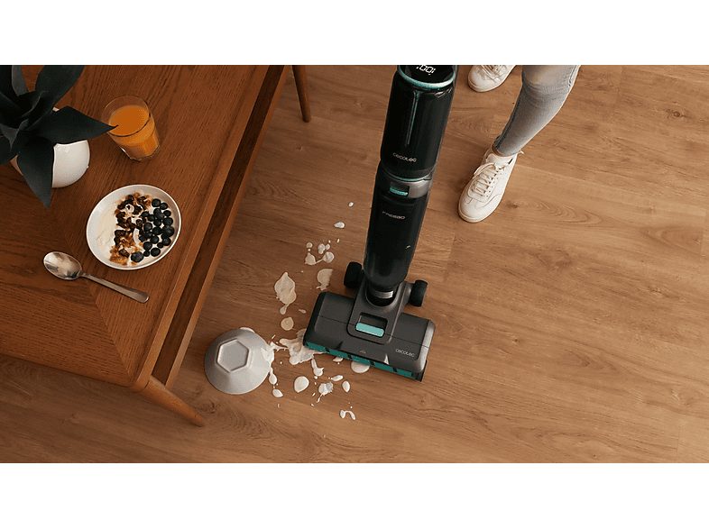 Fregona eléctrica - Cecotec FreeGo Wash&Vacuum Spray, Aspira y friega, 250 W, 700 ml, 35 min, Spray integrado, Incluye base de autolimpieza, Negro — foto 9