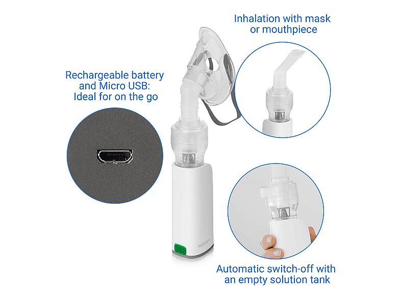 INHALADOR - MEDISANA IN 530, Batería/s No, Blanco — foto 6