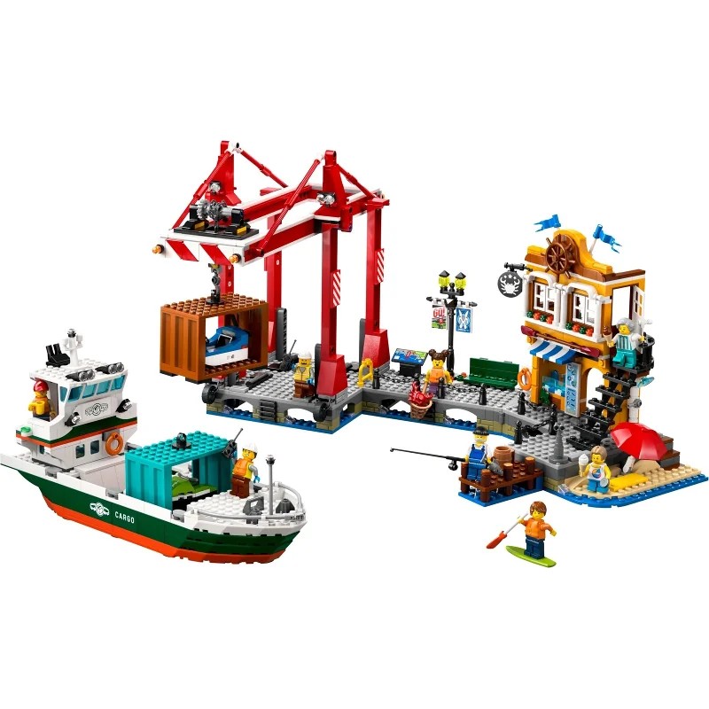 LEGO 60422 Puerto Marítimo con Buque de Mercancías — foto 2
