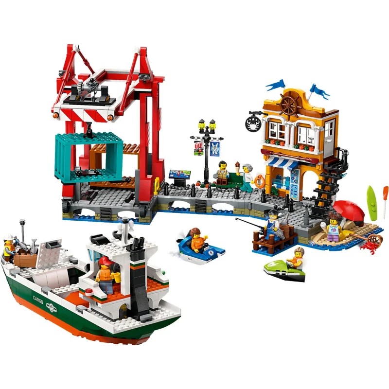 LEGO 60422 Puerto Marítimo con Buque de Mercancías — foto 3
