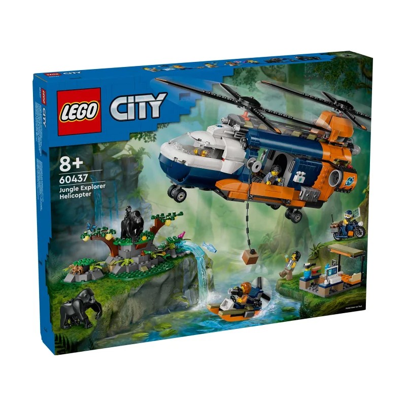 LEGO 60437 Exploradores de la Jungla: Helicóptero en Campamento Base