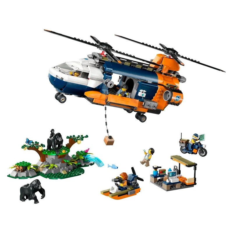 LEGO 60437 Exploradores de la Jungla: Helicóptero en Campamento Base — foto 2