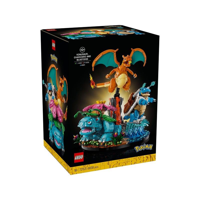LEGO 72153 Venusaur, Charizard y Blastoise