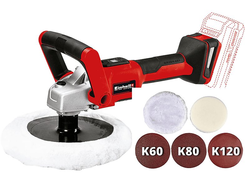 Lijadora  - CE-CP 18/180 Li E-Solo EINHELL, Rojo — foto 2