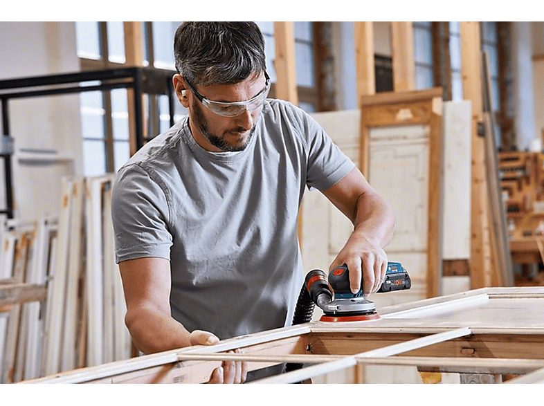 Lijadora  - GEX 18V-125 Professional BOSCH PROFESSIONAL, Negro, Azul, Gris, Rojo — foto 2