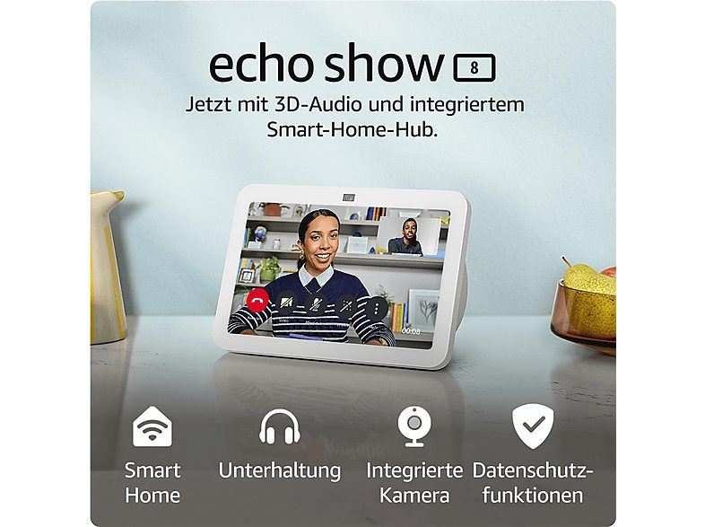 Pantalla inteligente con Alexa - AMAZON ECHO SHOW 8 (3N GEN) WHITE, Bluetooth, Amazon Alexa, Blanco — foto 7