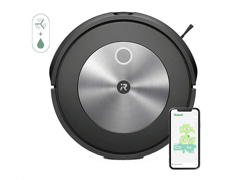 IROBOT ROOMBA REACONDICIONADO Seminuevo Bueno Robot aspirador - iRobot Roomba Combo® j5, 750W, 389 ML, 72 min Autonomía, Grafito