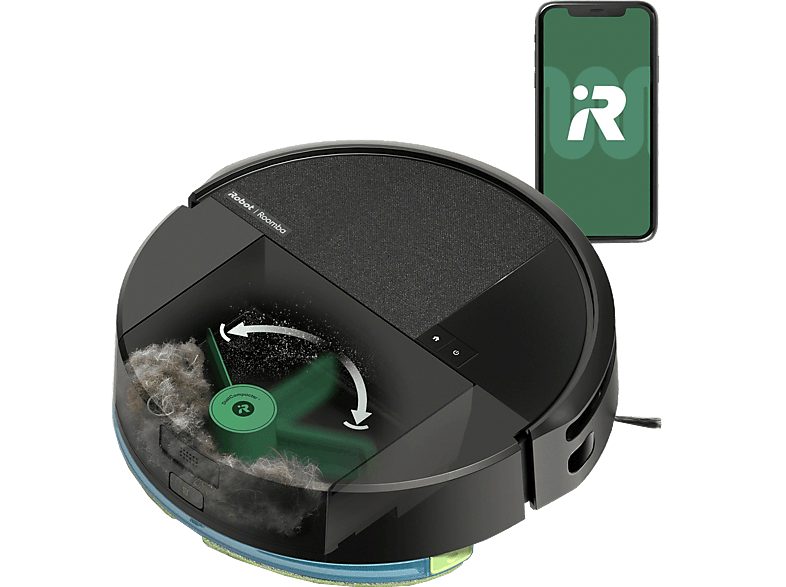 IROBOT ROOMBA REACONDICIONADO Seminuevo Bueno Robot friegasuelos - iRobot Roomba® 205 Combo DustCompactor, 1820 ml, 12.8V, Autonomía 3h, Negro