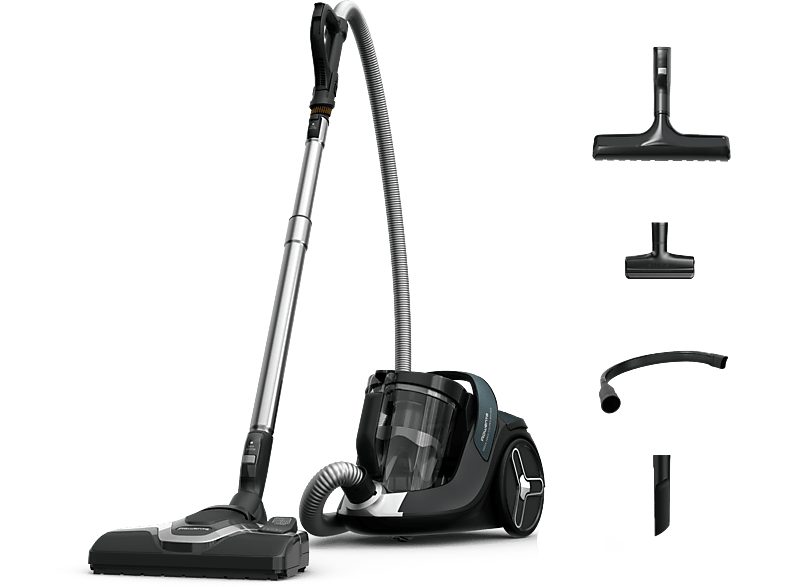 REACONDICIONADO Seminuevo Muy bueno Aspirador sin bolsa - Rowenta Green Force Cyclonic Effitech+ RO7C71, 900W, 2.5L, Filtración HEPA, Radio Acción 9m